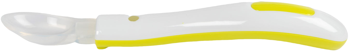 POUPY Cucchiaio prima pappa neonati in silicone, senza BPA, lavabile