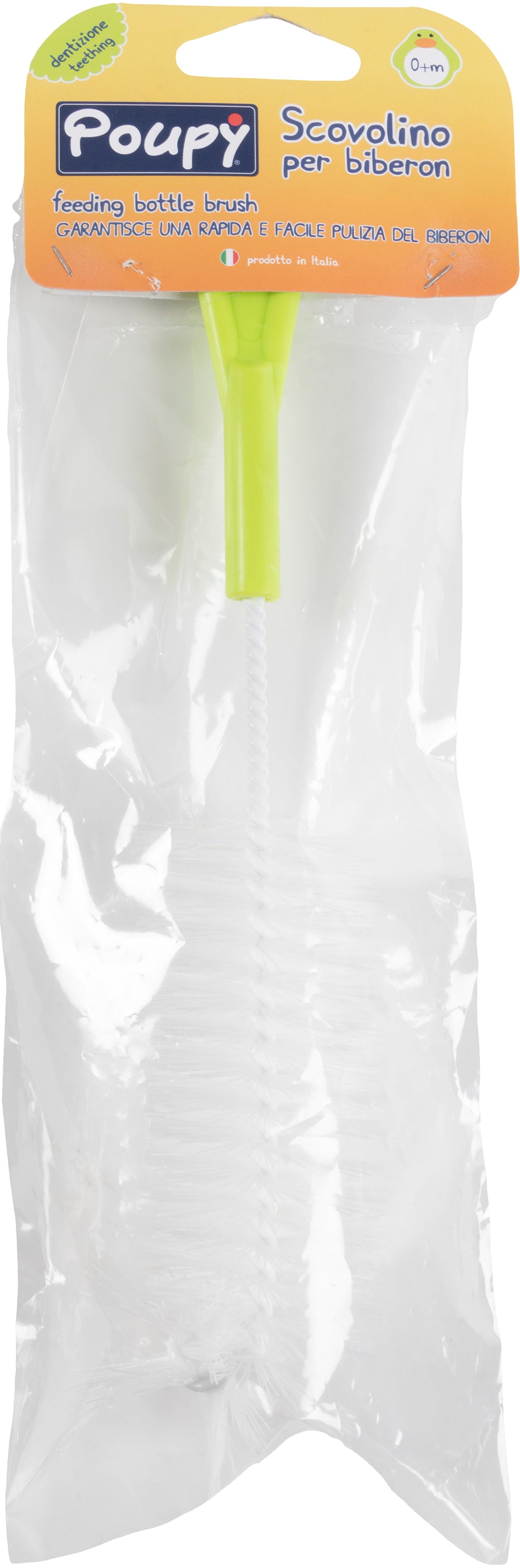 Scovolino per biberon Poupy con setole sottili in nylon per una massima pulizia