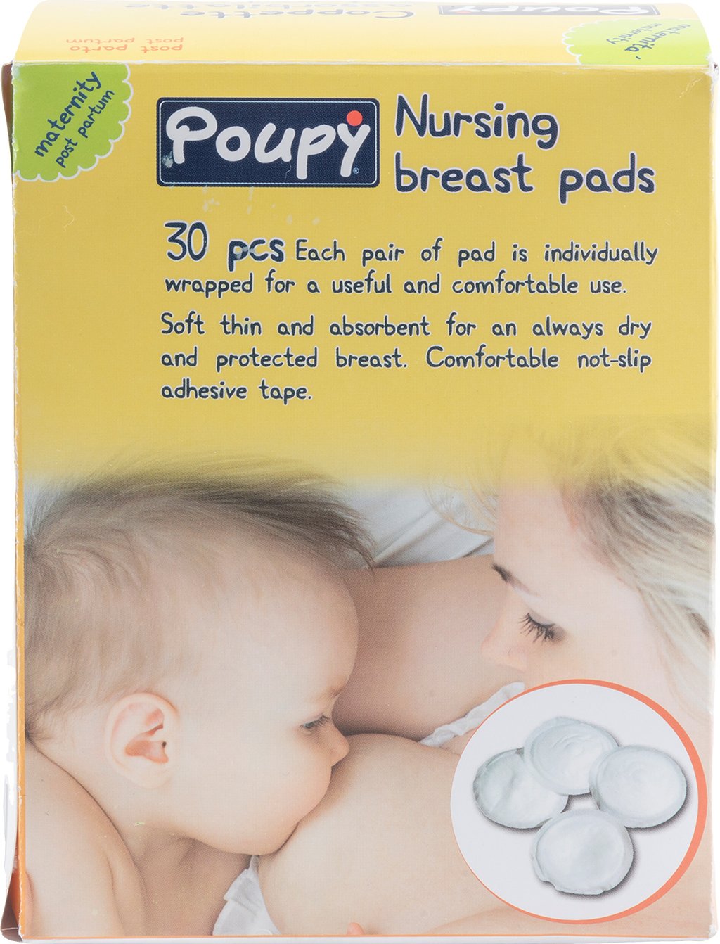POUPY Coppette assorbilatte 30 pz. confezionate in comode e pratiche bustine