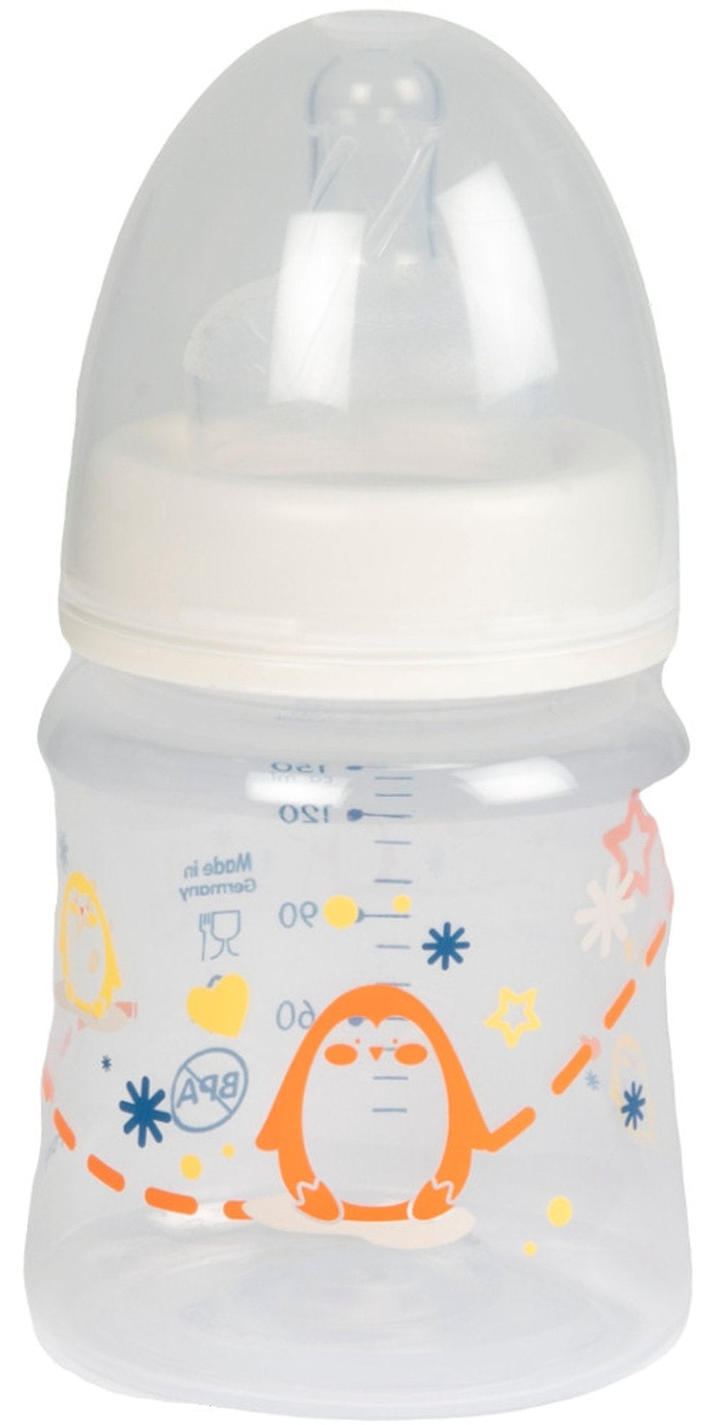 POUPY Biberon in PP Collo Largo 150 ml con Tettarella in Silicone ? Biberon