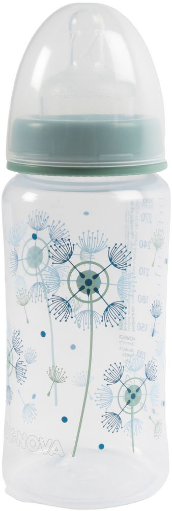 POUPY Biberon PP Collo Largo 300 ml con Tettarella in Silicone