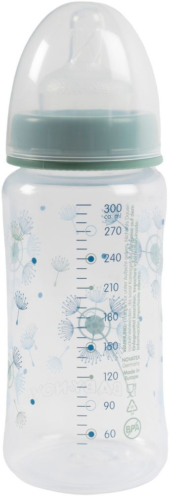 POUPY Biberon PP Collo Largo 300 ml con Tettarella in Silicone