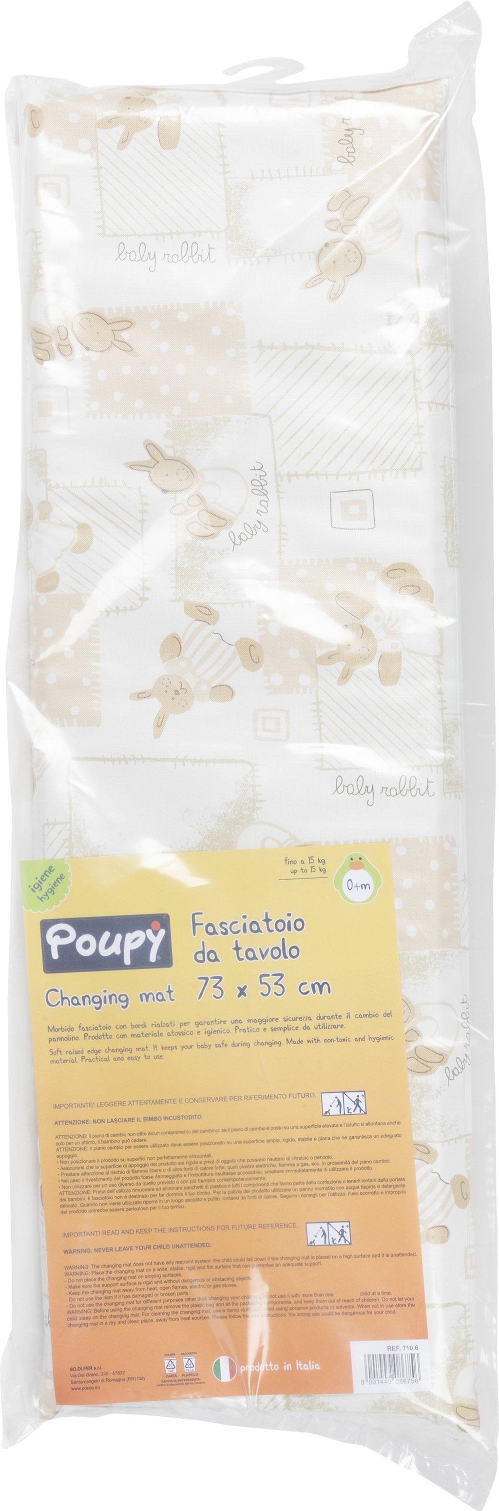 POUPY Fasciatoio da tavolo neonati, in materiale atossico e igienico, facile