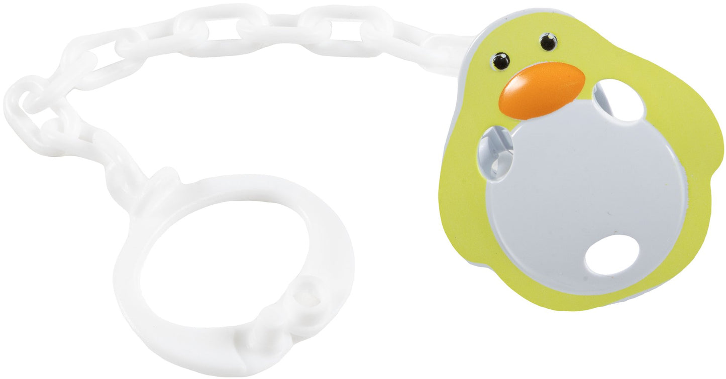 Clip con catenella per ciuccio bimbi in plastica