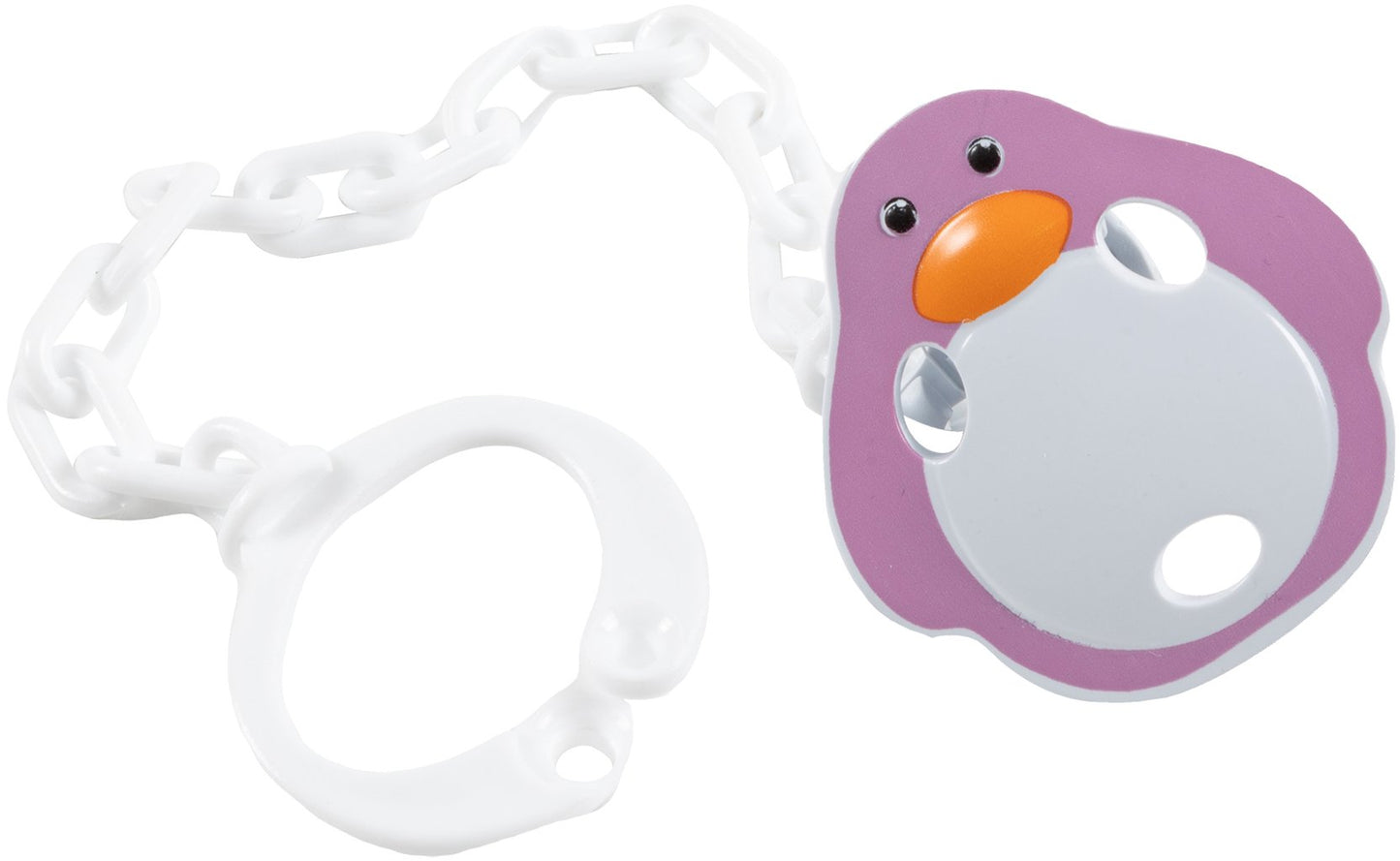 Clip con catenella per ciuccio bimbi in plastica