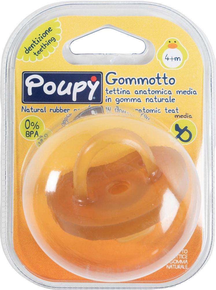 Ciuccio Bimbi con tettina anatomica in gomma