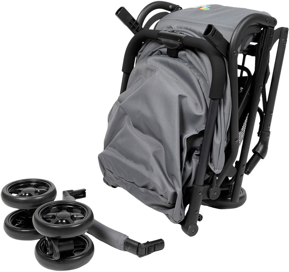 Passeggino multifunzione Trolley Poupy grigio per neonati da 0 a 36 mesi.