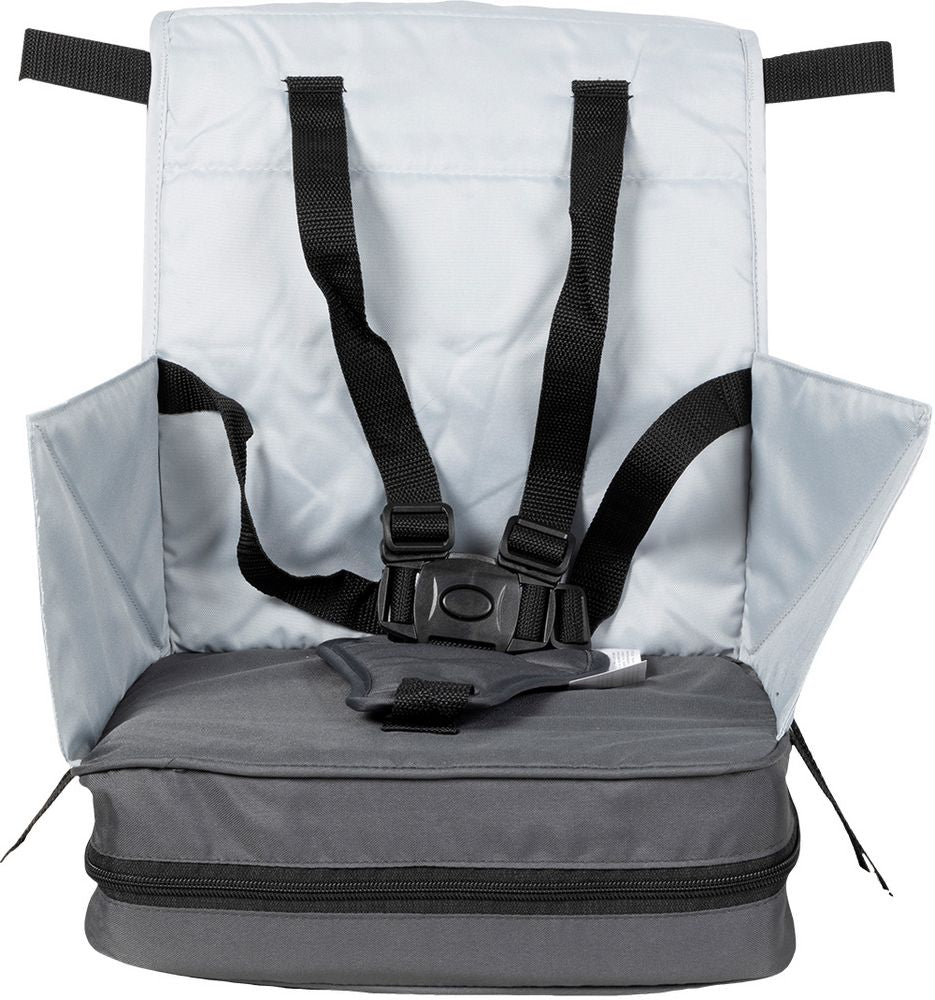 Alzabimbo pieghevole da tavola. Seggiolino da sedia con cinture di sicurezza, per la sicirezza dei tuoi bambini durante la pappa.