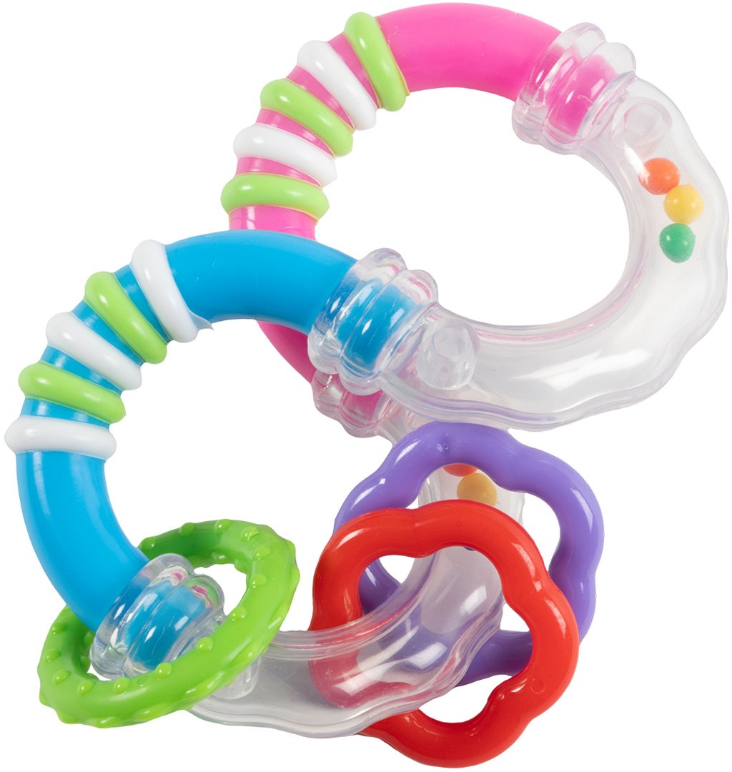 POUPY Trillino Zig Zag per bambini sonoro, leggero e facile da impugnare, aiuta