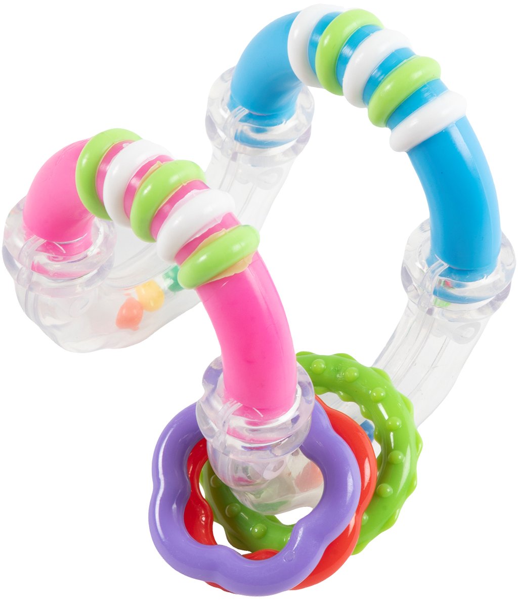 POUPY Trillino Zig Zag per bambini sonoro, leggero e facile da impugnare, aiuta