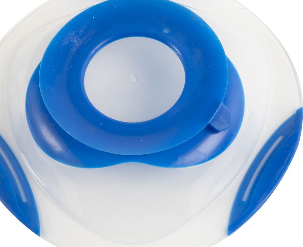 Piatto pappa Bi-Componente Poupy con fondo antiscivolo e forma arrotondata.