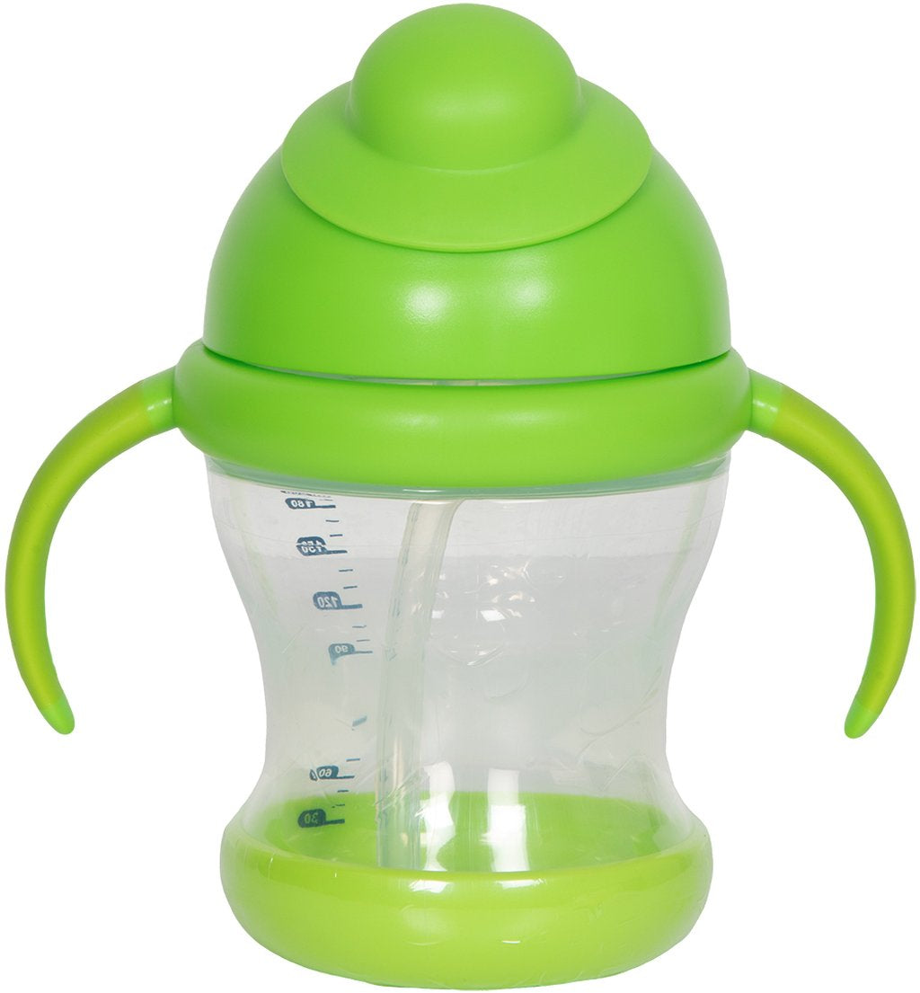 POUPY Tazza da 200 ML con manici, cannuccia e coperchio con beccuccio adattai
