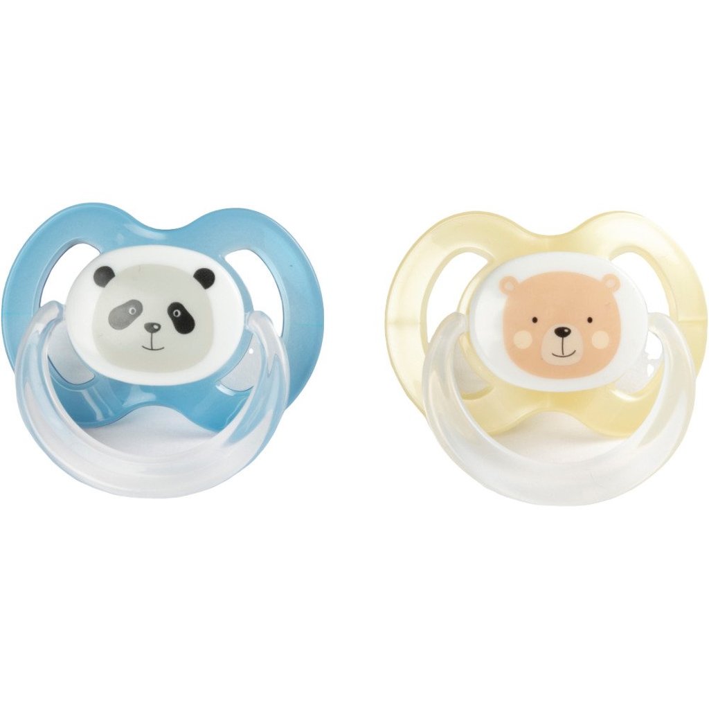 Succhietto Poupy Anatomico 2 pezzi per bambini in morbido silicone.