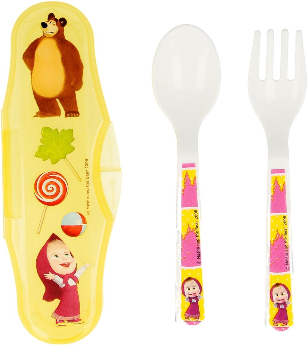 Set posate 2 pezzi con Box Masha e Orso