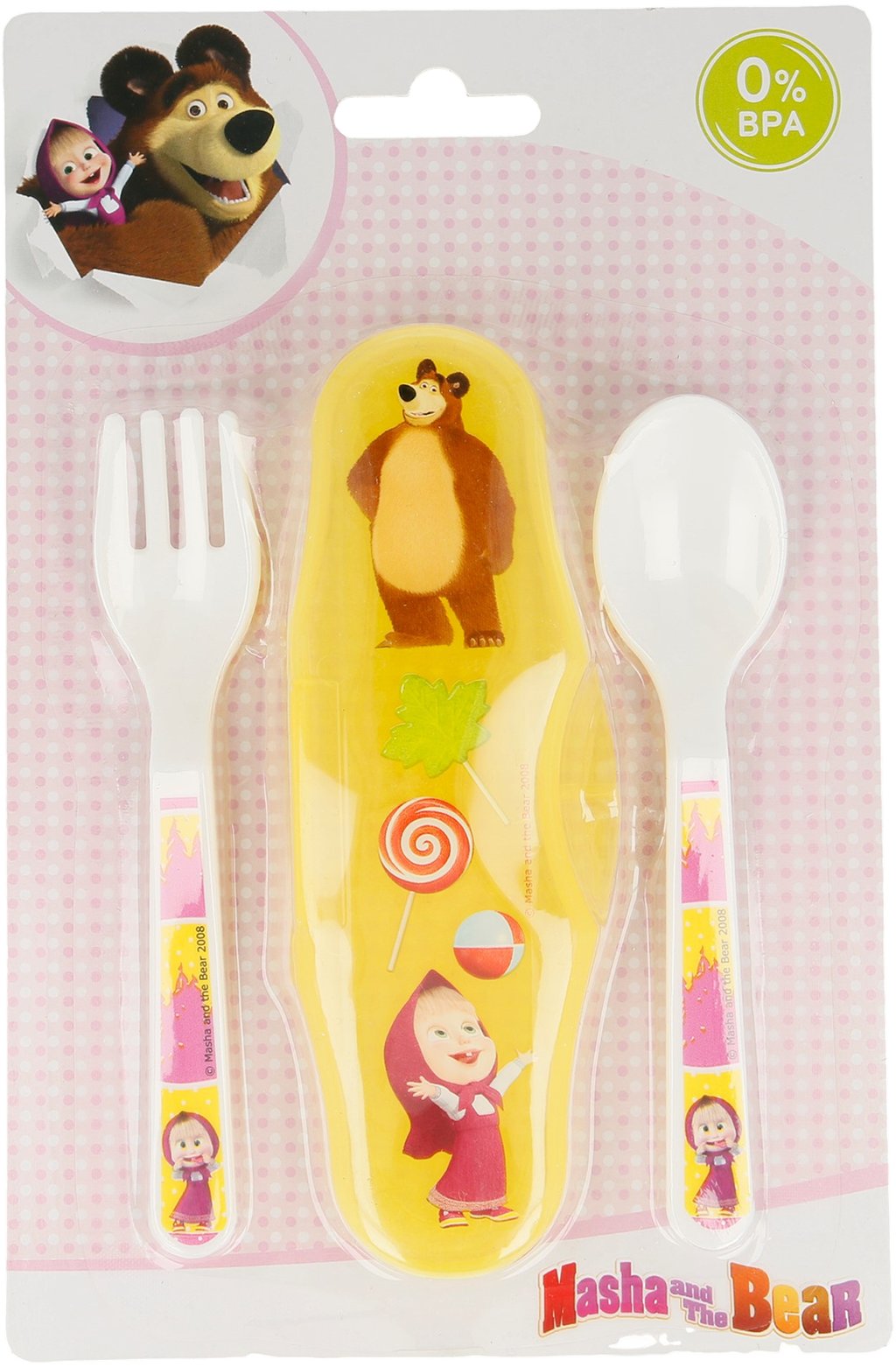 Set posate 2 pezzi con Box Masha e Orso