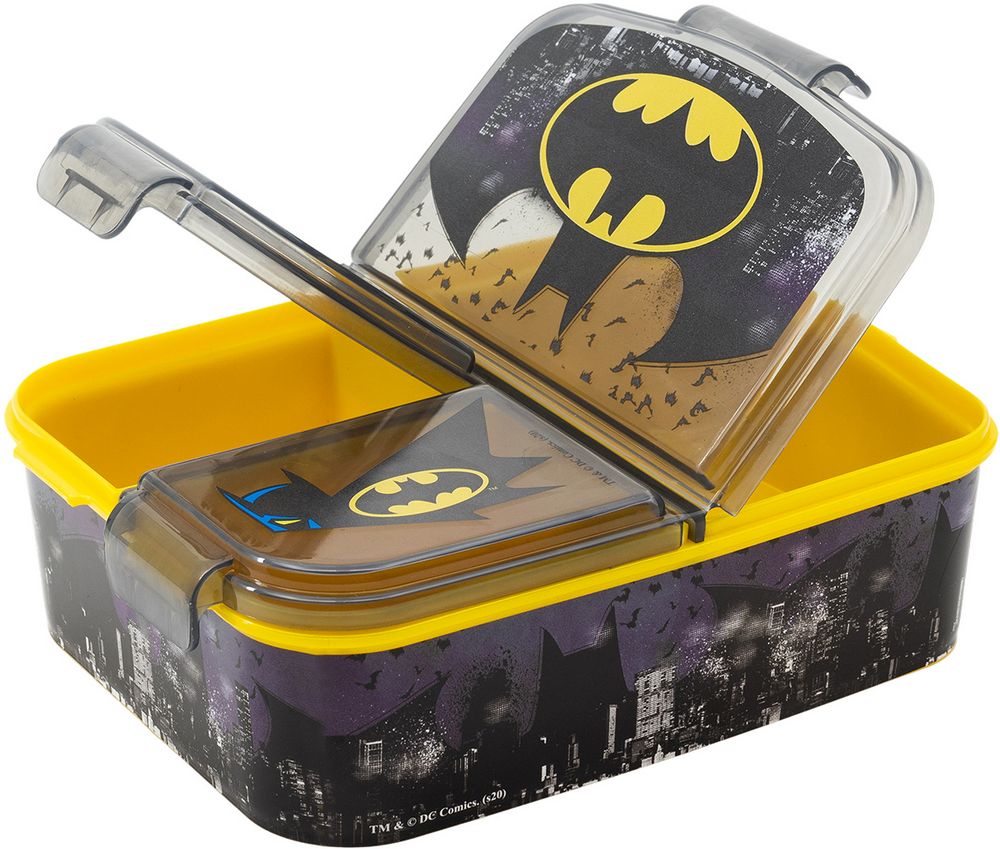 Sandwich Box Batman multiscompartimenti per bimbi in plastica