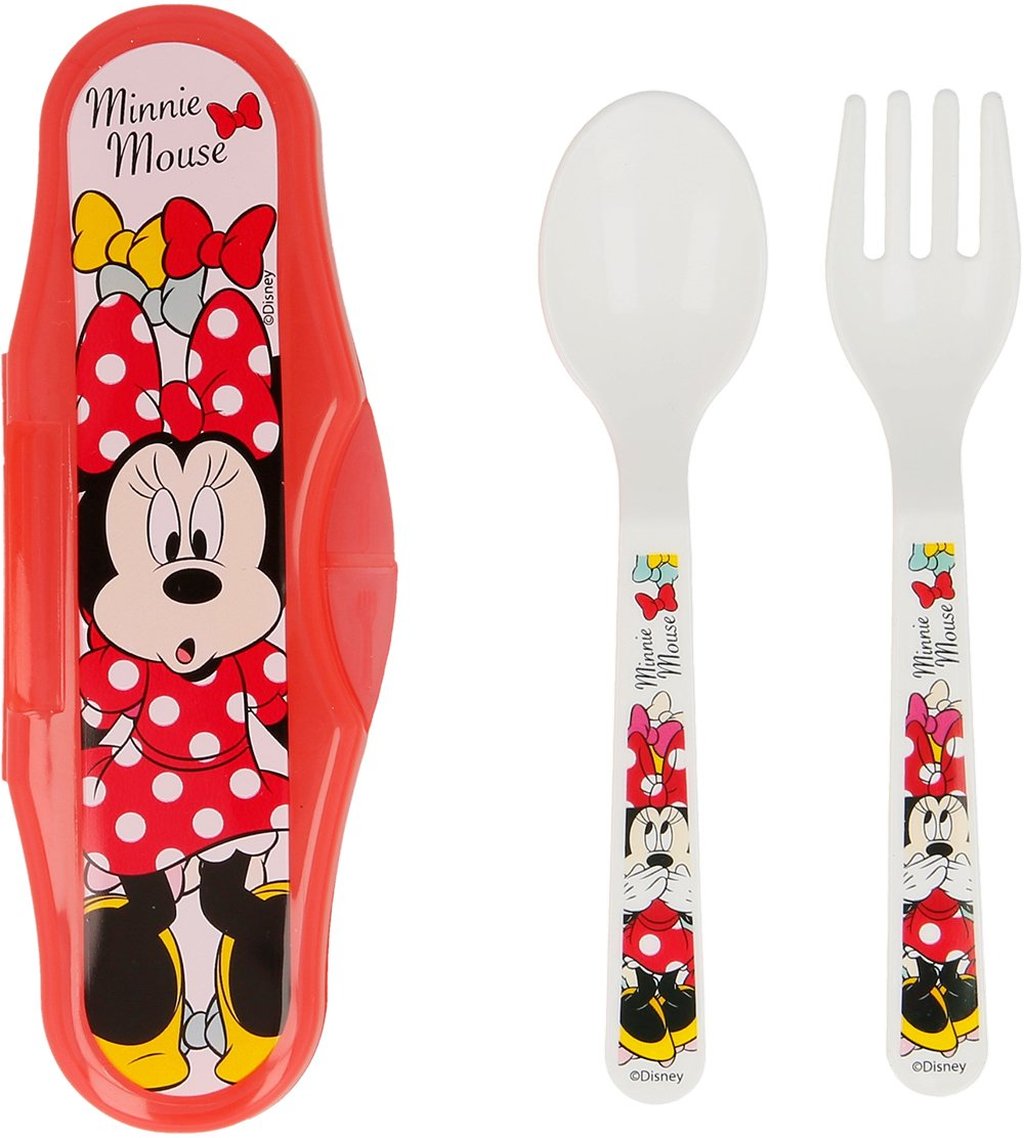 STOR Set posate 2 pezzi con box per bambina Disney Minnie Mouse