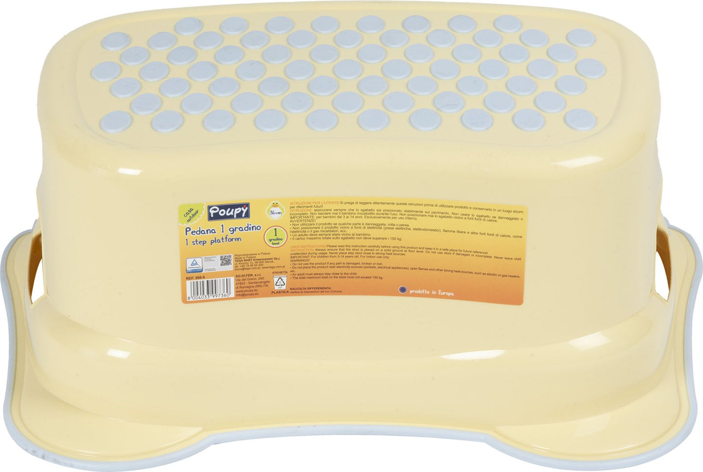 POUPY Pedana Multiuso 1 Gradino per Bambini, in plastica, leggera, resistente