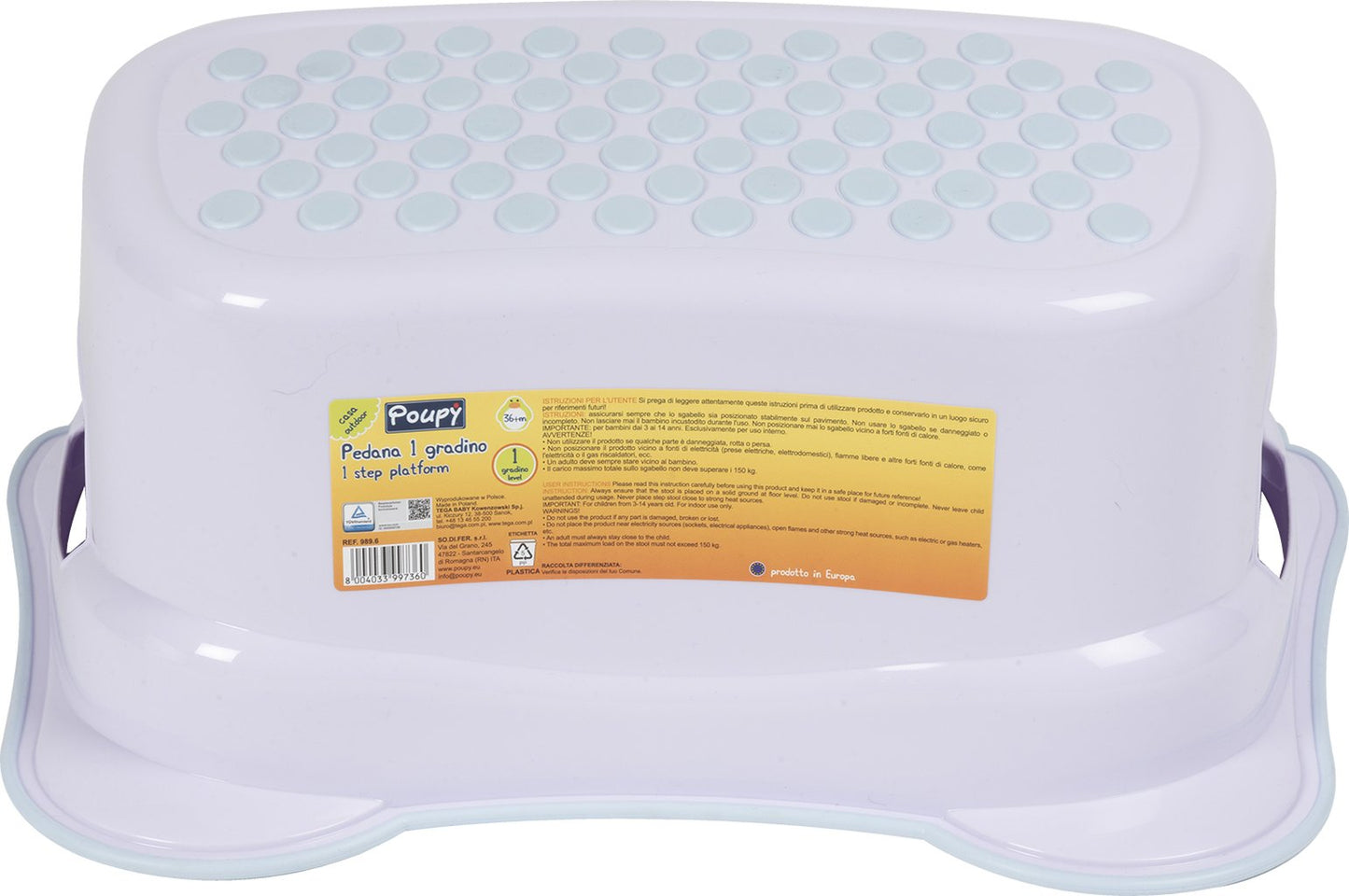 POUPY Pedana Multiuso per Bambini Lilla, in plastica, lavabile