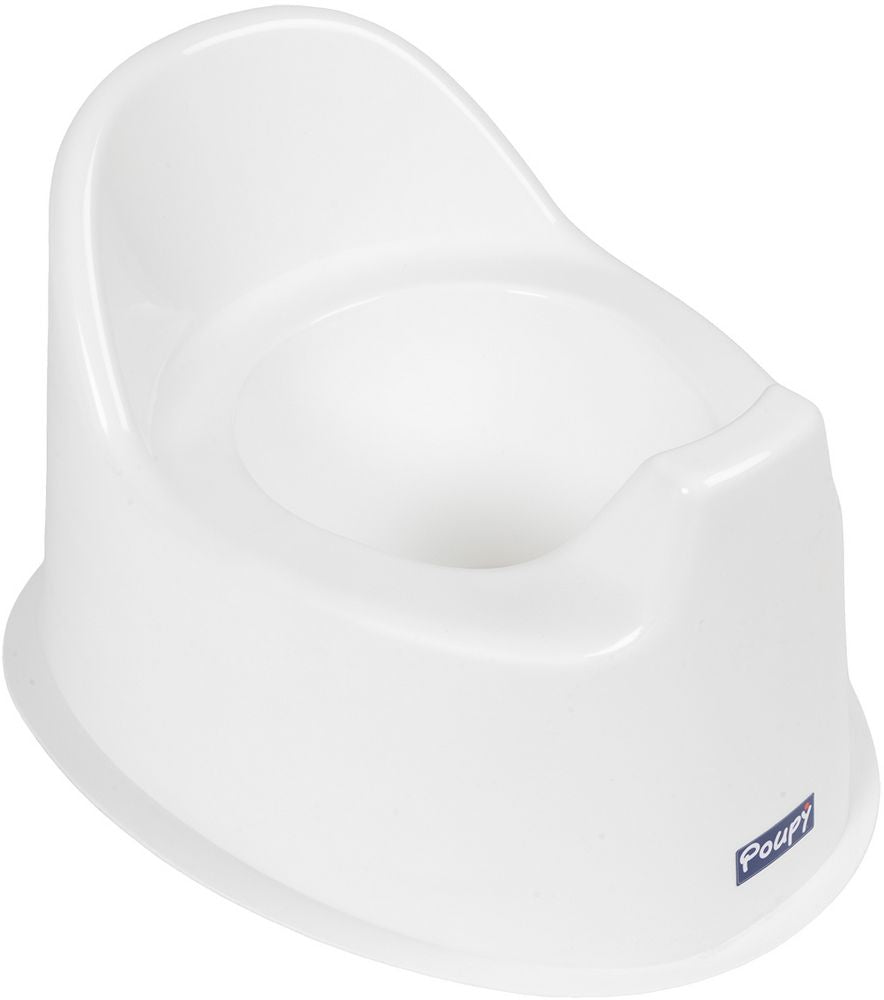 Nuovo Vasino Anatomico bianco Poupy per bambini con schienale e paragetto