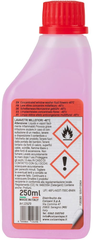 Lavavetri Deghiacciante -40 Millefiori 250ml, Pulizia Potente