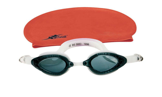 Kit Nuoto con Cuffia in Silicone e Occhialini per Piscina e Allenamento