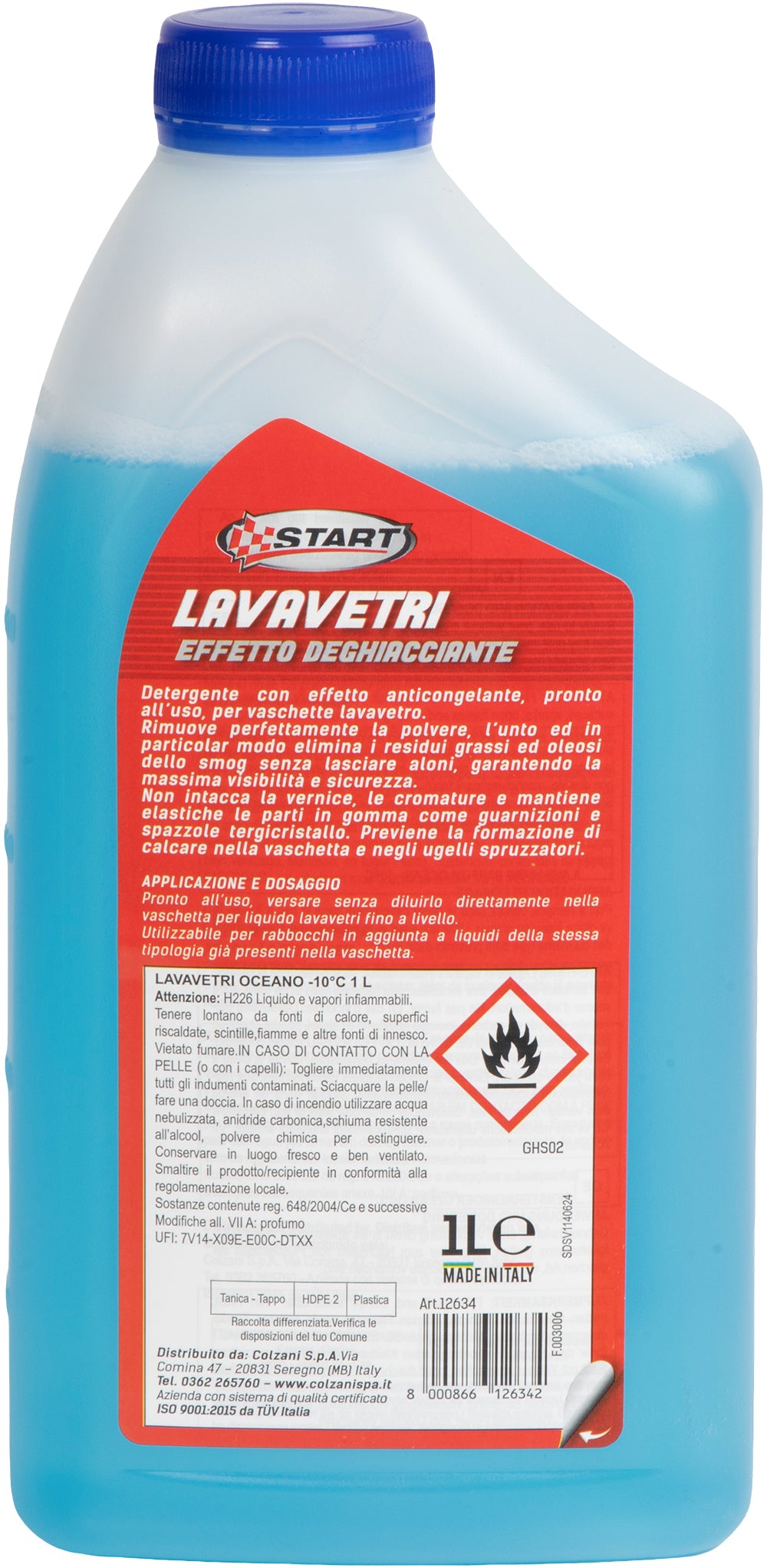 Lavavetri Deghiacciante -10 1L Ocean Pronto all'uso