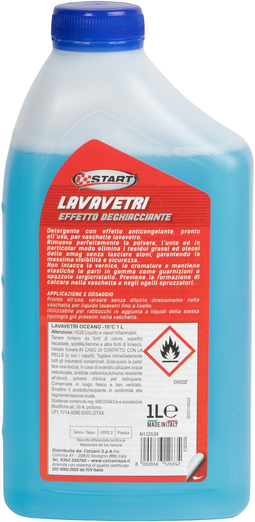 START Lavavetri Deghiacciante -10? Ocean 1L Pronto Uso, Non Intasa Ugelli