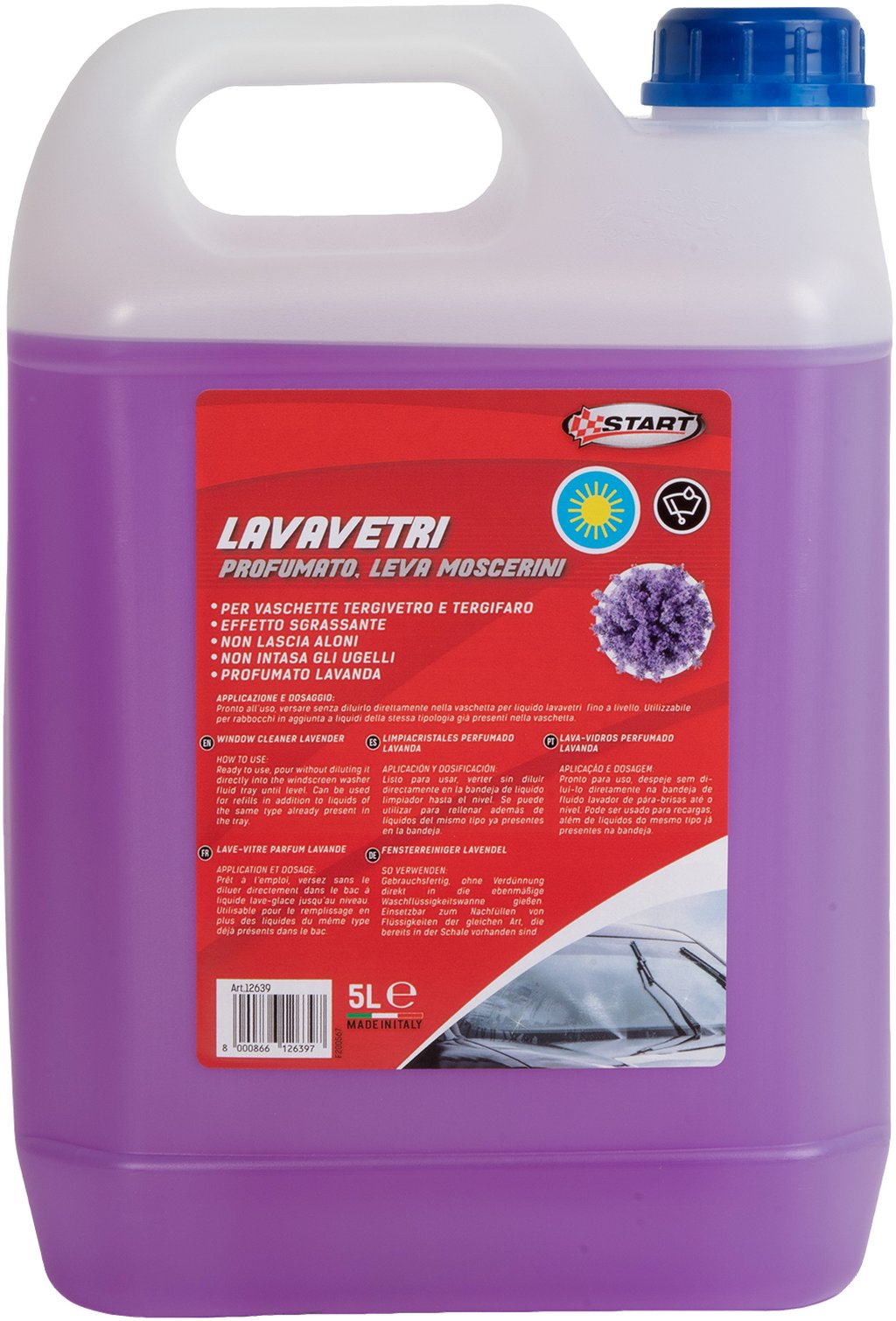 START Lavavetri Pronto Uso Lavanda 5L - Sgrassante con Profumazione Lavanda
