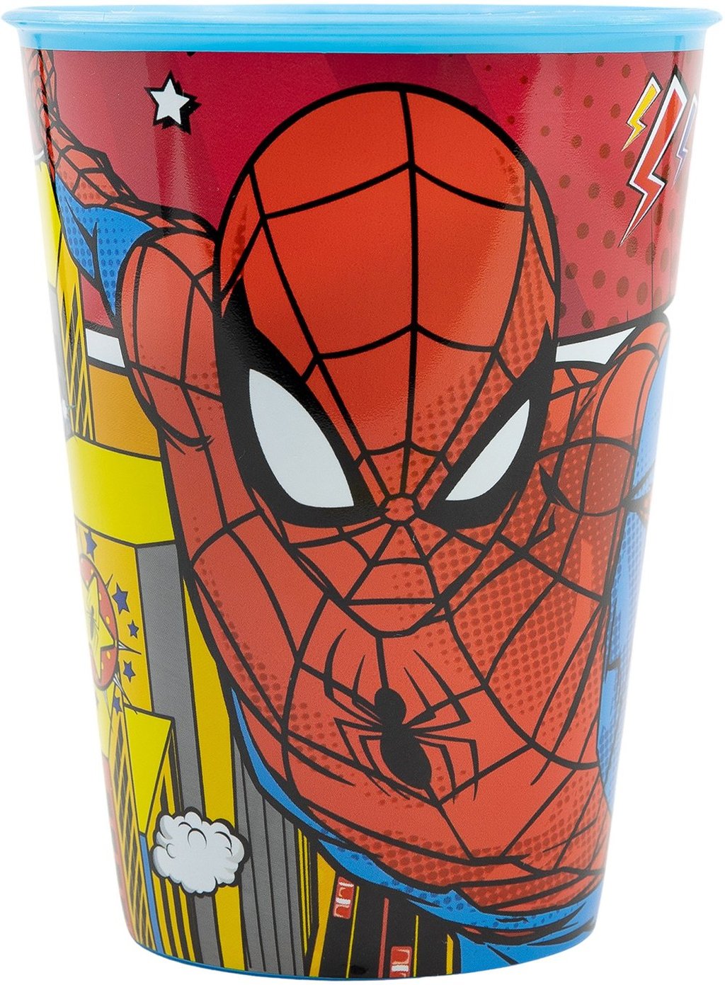 STOR Bicchiere Bambini Marvel Spiderman 260ML, in plastica senza BPA, facile
