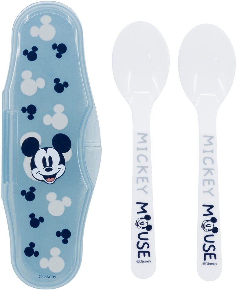 Set due cucchiai Bambini Mickey Mouse in plastica con scatola