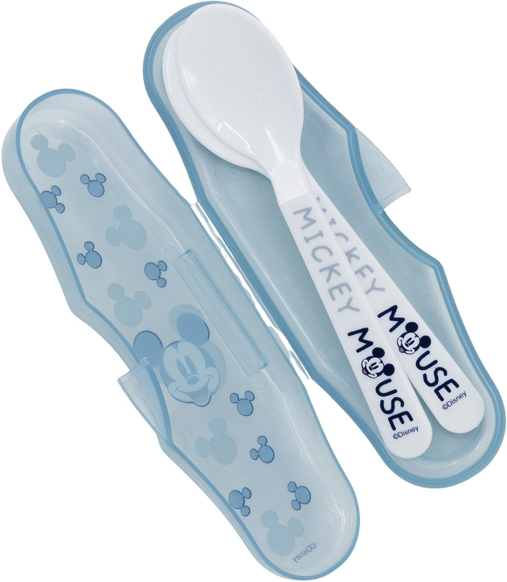 STOR Set due cucchiai Bambini Mickey Mouse in plastica, senza BPA, lavabili