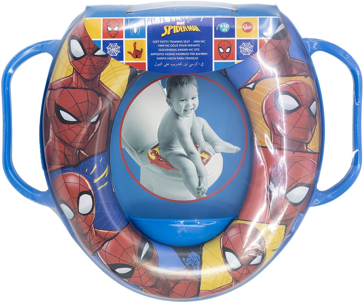 STOR Riduttore Wc Bambini Marvel Spiderman, con imbottitura comoda e due