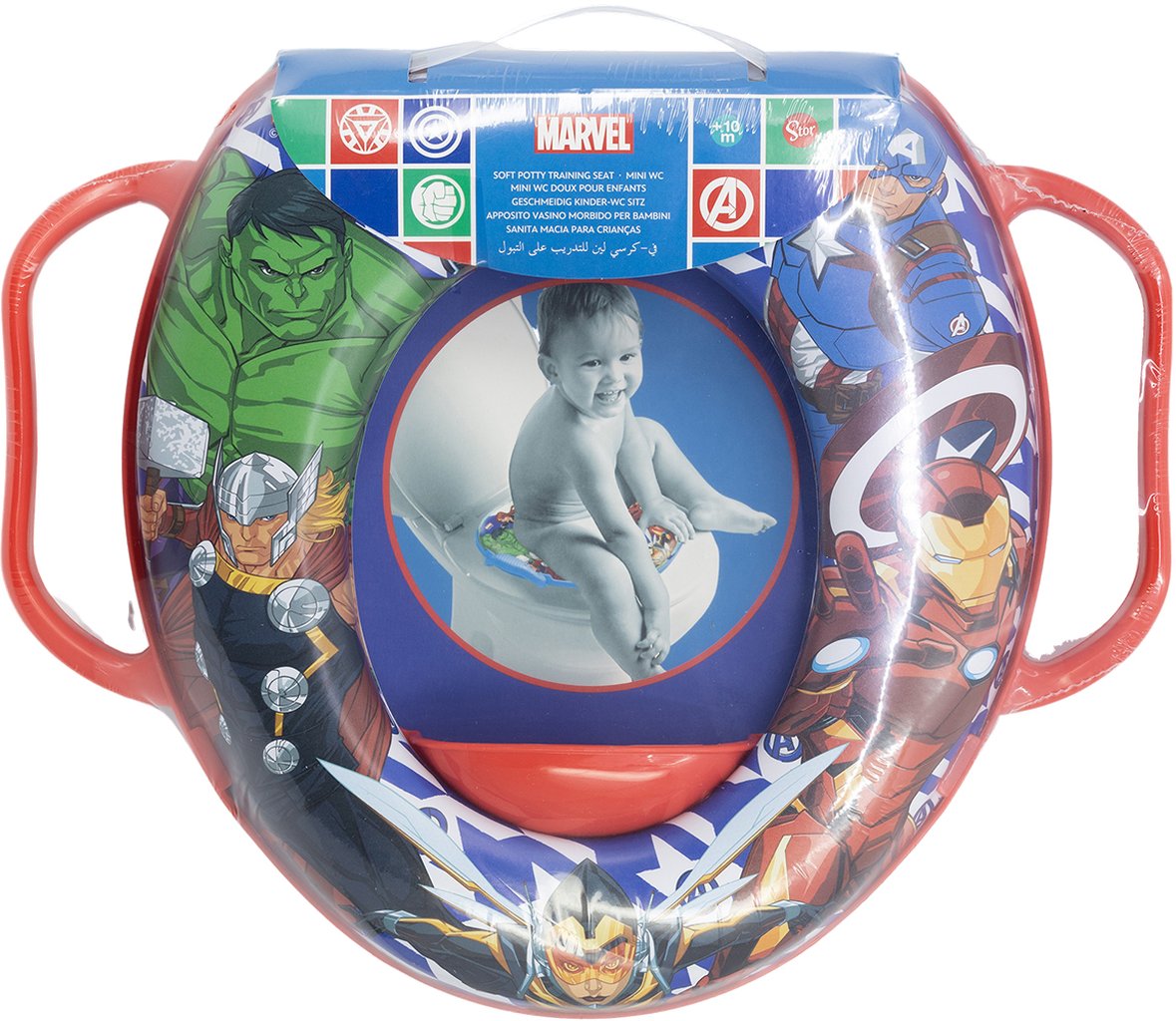 STOR Riduttore Wc Bambini Marvel Avenger, in plastica, imbottito