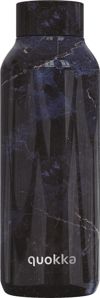 QUOKKA Bottiglia Termica Marmorizzata Nera 510 ml in Acciaio Inox