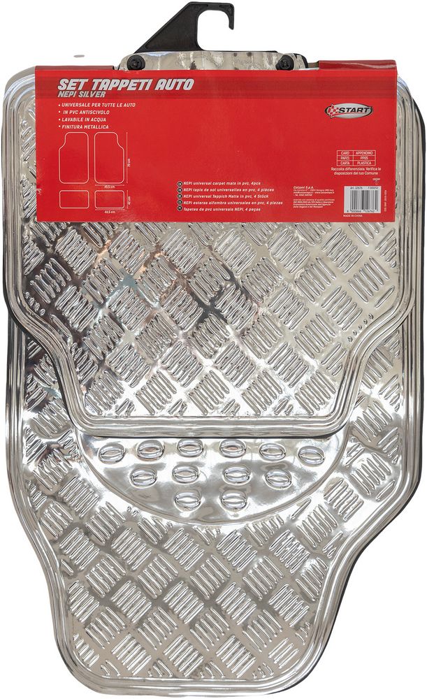 SET TAPPETI NEPI SILVER 2,9 KG ALLUM. + PVC