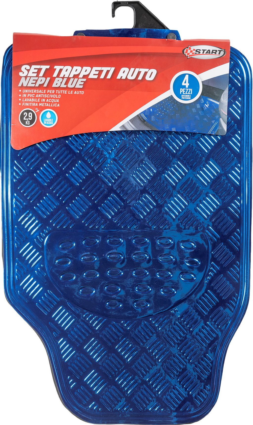 START SET TAPPETI NEPI BLU 2,9 KG ALLUM. + PVC Accessorio Originale