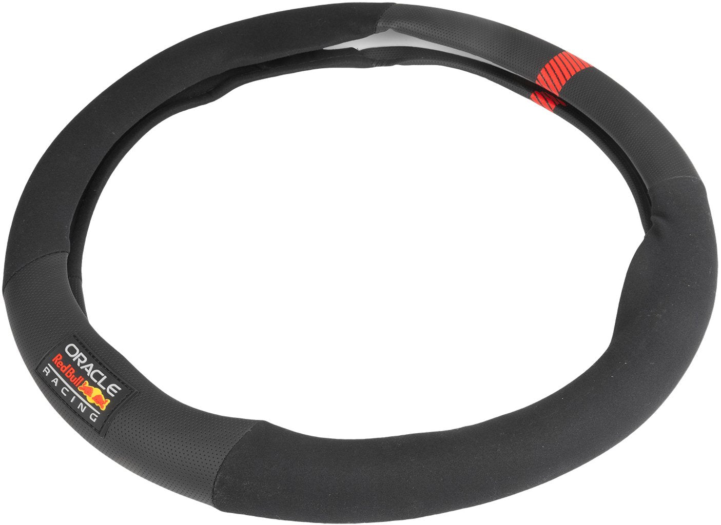 Coprivolante per auto Powerbar Nero/Rosso antiscivolo diam. 38 cm