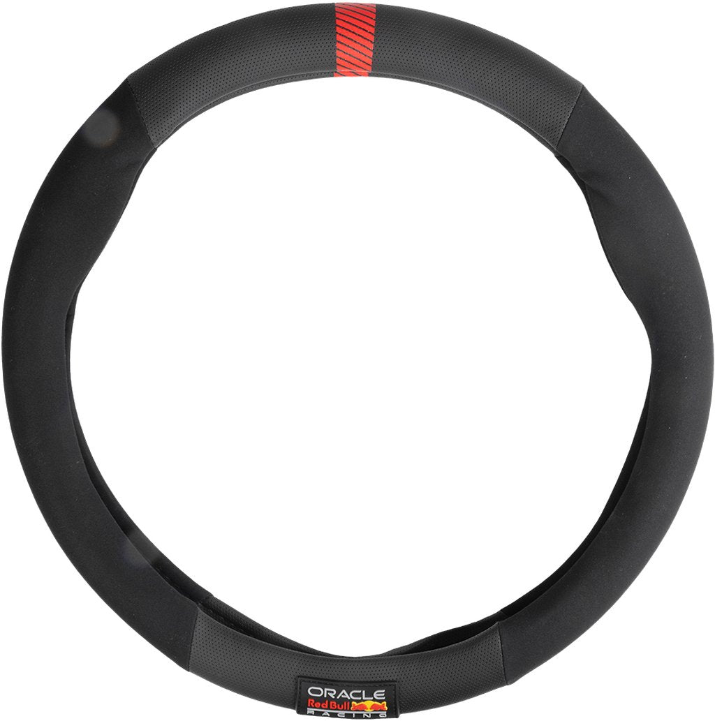 Coprivolante per auto Powerbar Nero/Rosso antiscivolo diam. 38 cm