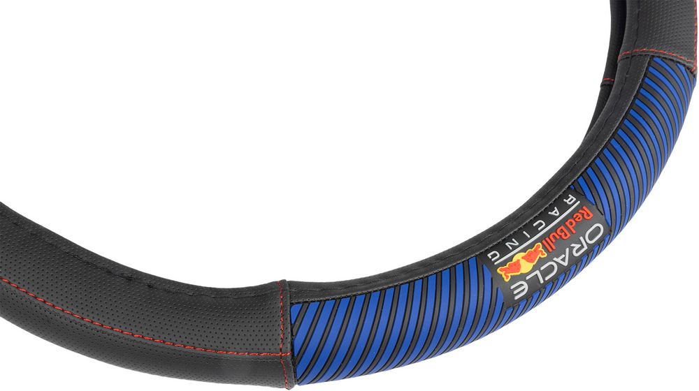 Coprivolante per auto Blended Lines Nero/Rosso