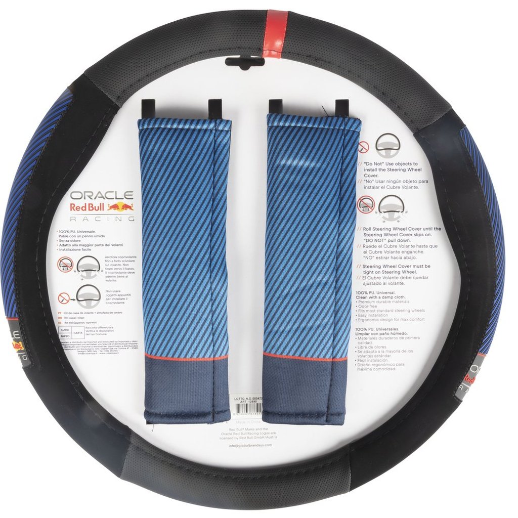RED BULL RACING Kit Coprivolante + Passacinture ? Design Nero/Rosso Sportivo