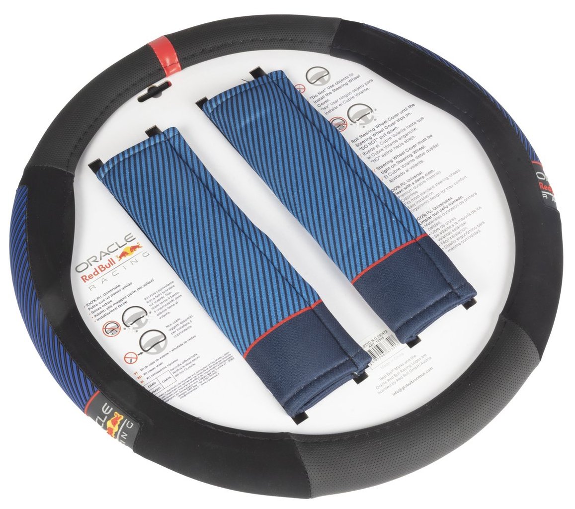 RED BULL RACING Kit Coprivolante + Passacinture ? Design Nero/Rosso Sportivo