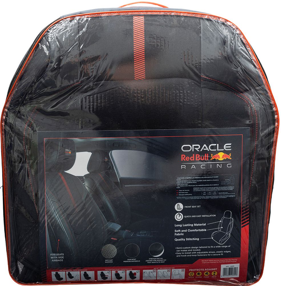 Coprisedile singolo Powerbar Nero/Rosso