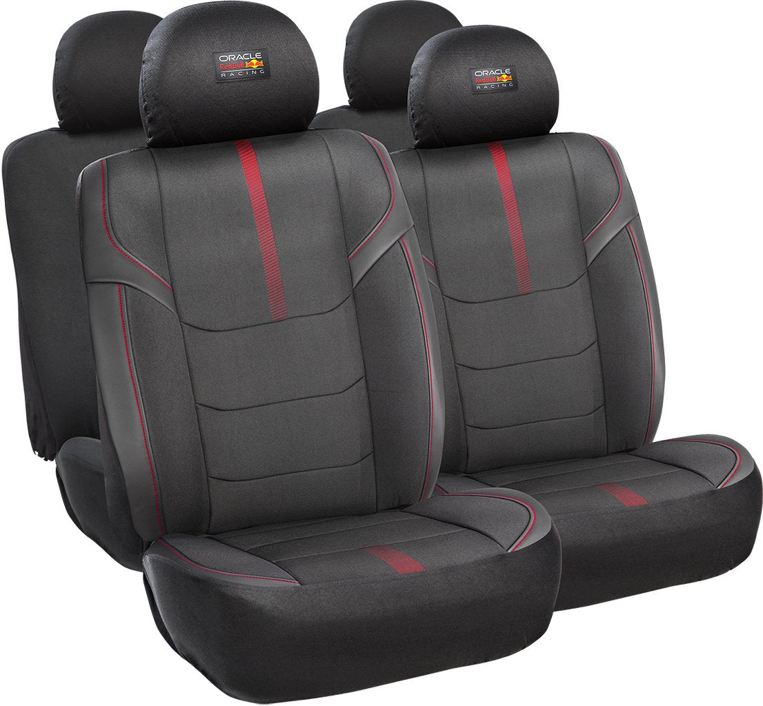 RED BULL RACING Set Coprisedile Powerbar II Nero/Rosso per auto