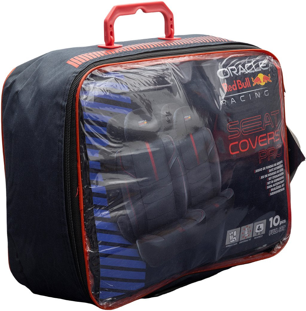RED BULL RACING Set Coprisedile Powerbar II Nero/Rosso per auto