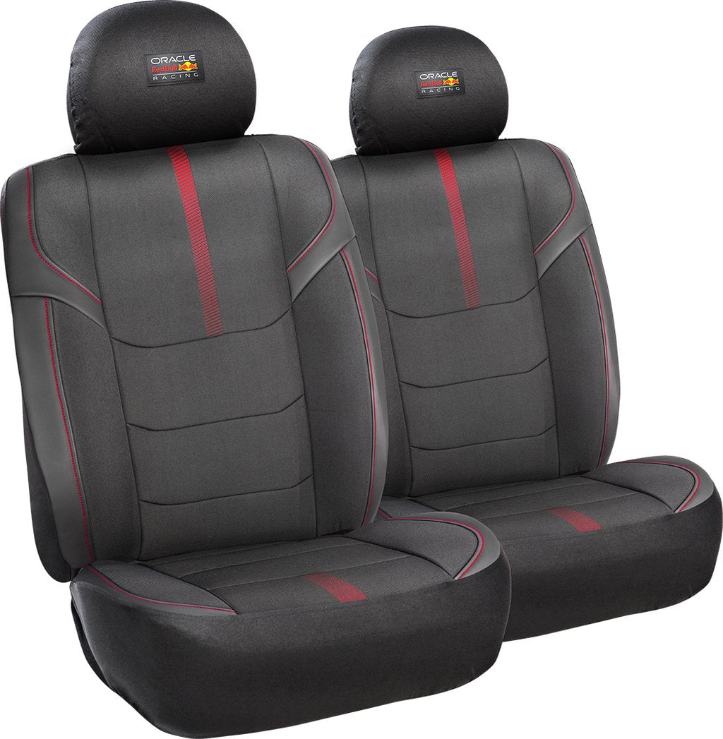 RED BULL Set Coprisedile 6 Pz Powerbar II Nero/Rosso per auto Originale