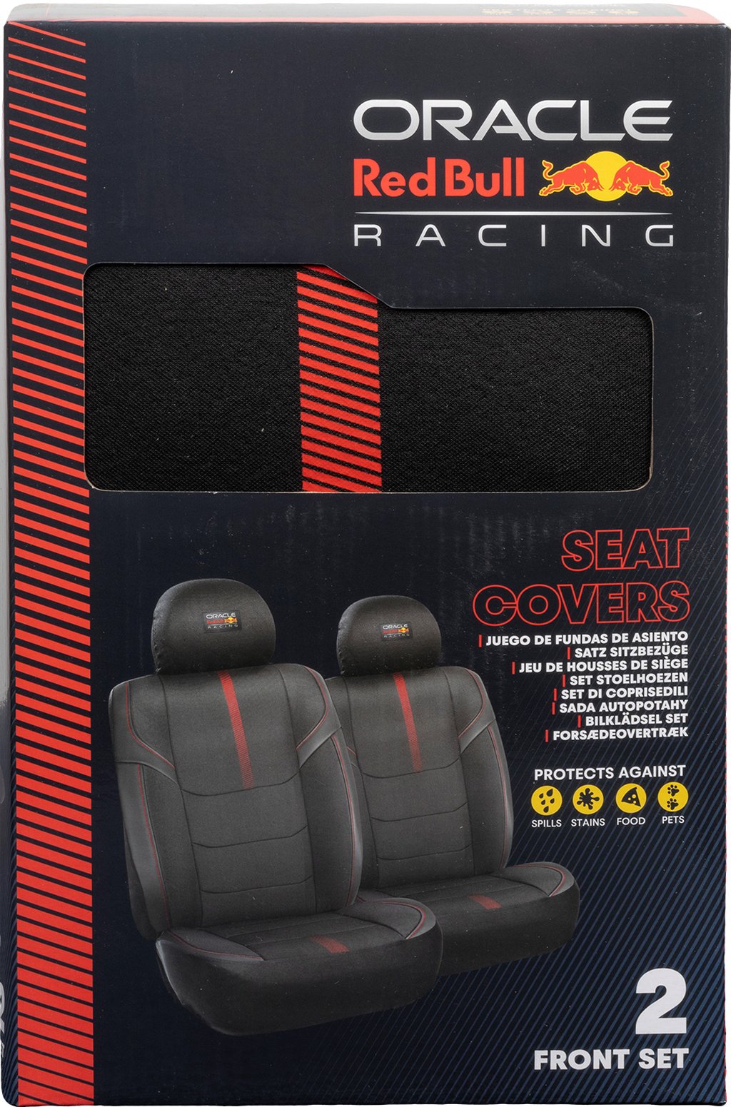 RED BULL RACING Set Coprisedile 6 Pz Powerbar II Nero/Rosso per auto