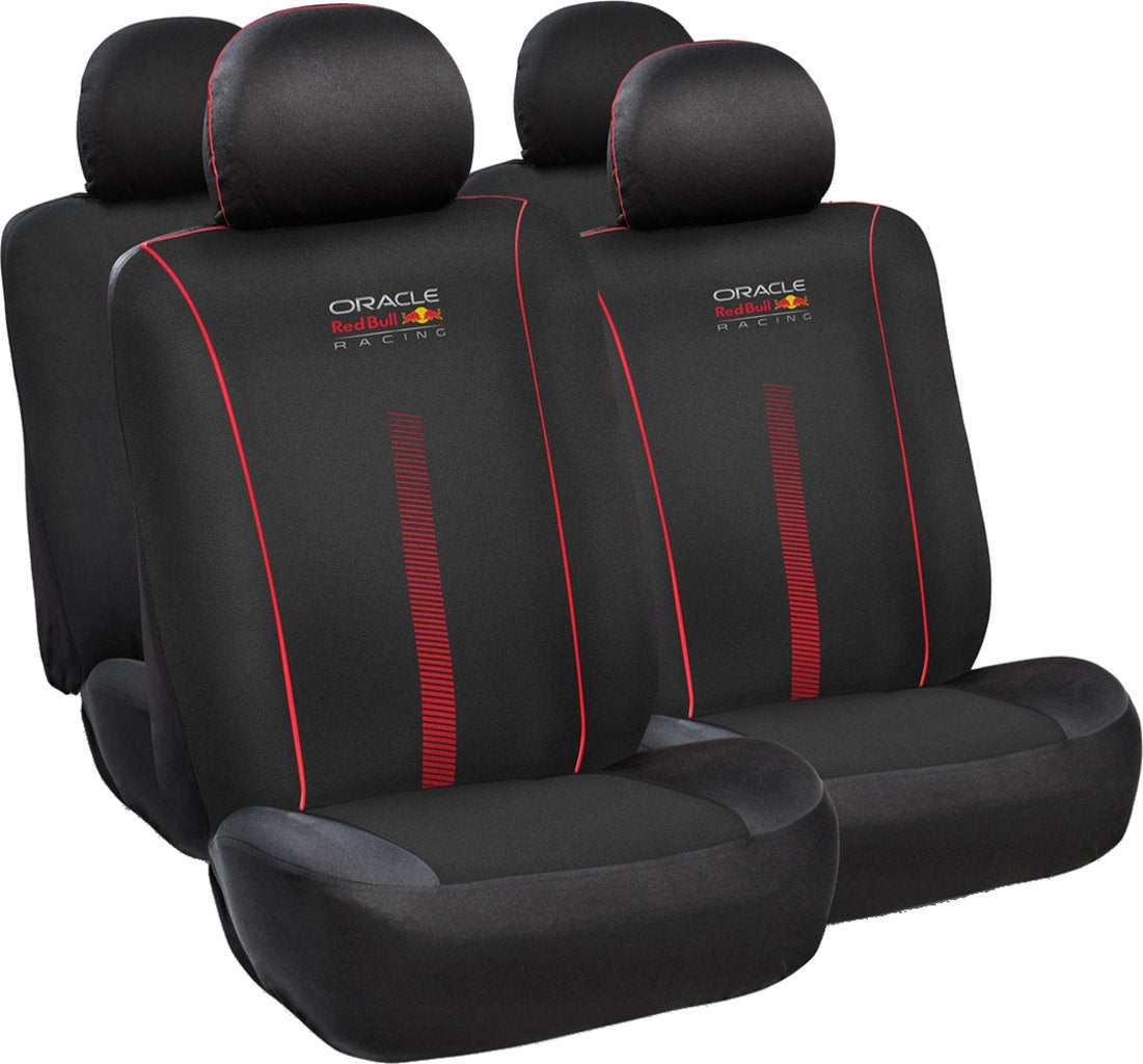 RED BULL RACING Set Coprisedile 10 Pz Powerbar Nero/Rosso per auto