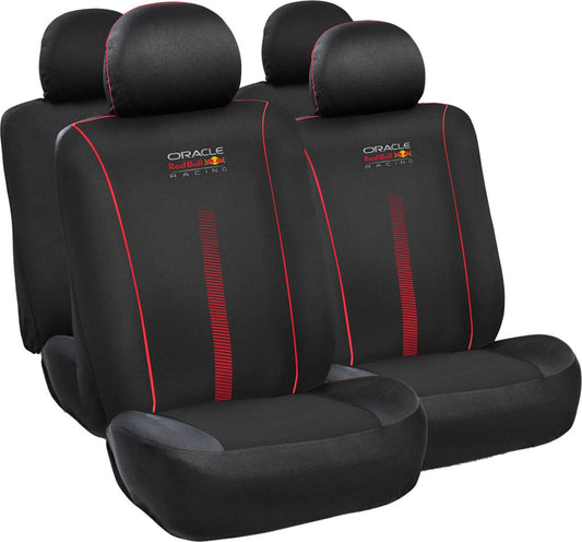 RED BULL RACING Set Coprisedile 10 Pz Powerbar Nero/Rosso per auto