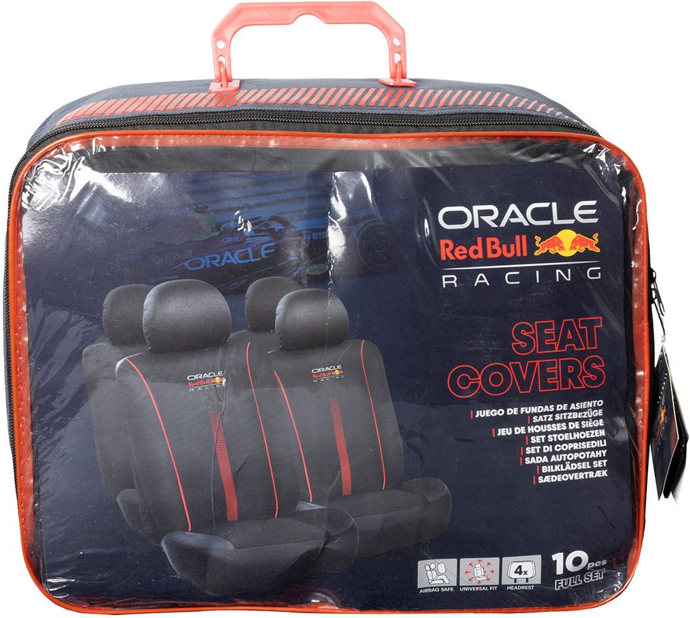 Set Coprisedile 10 Pz Powerbar Nero/Rosso